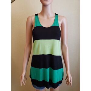 🖤 H&M green striped racerback knit tank
